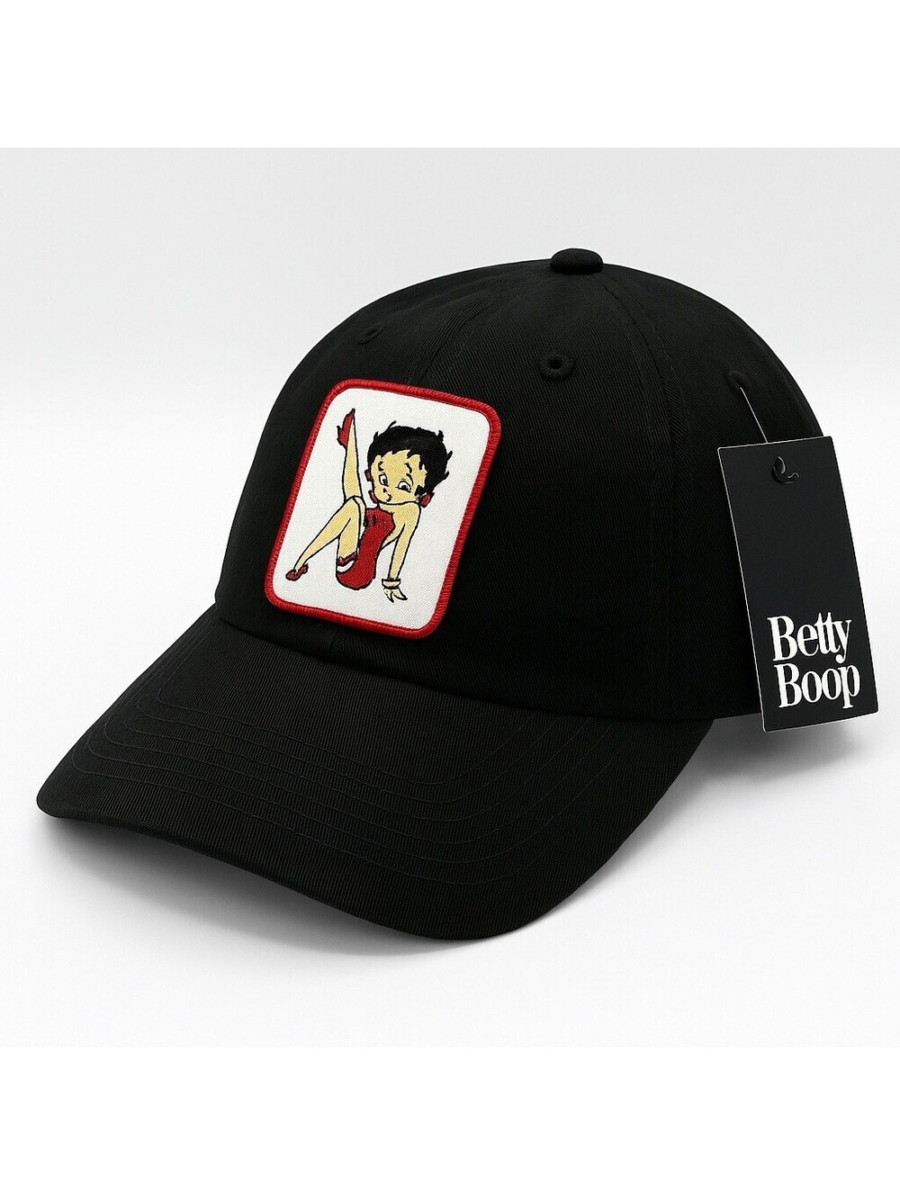 Betty Boop OSFM Black Hat Red Dress Cartoon H3 Headwear 100 Cotton Cap 2021